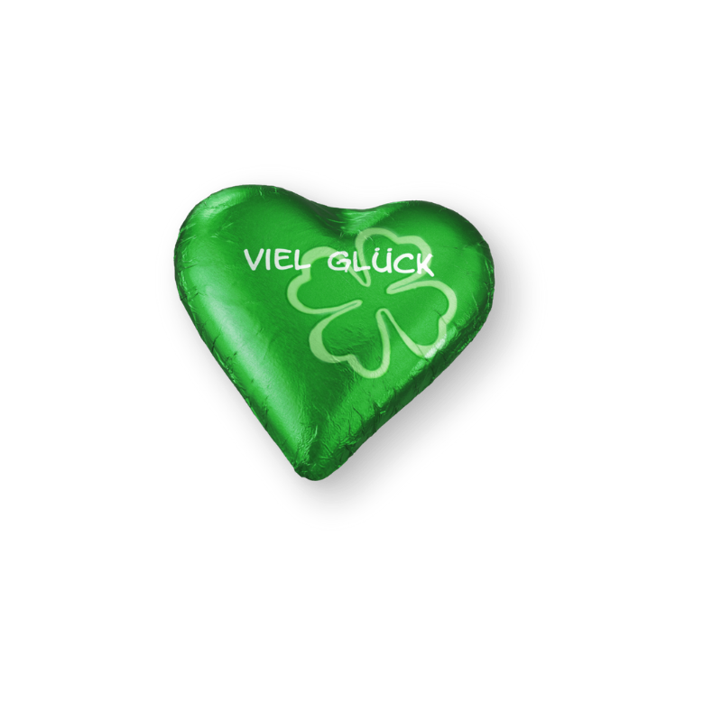 Chocolate heart "good luck"