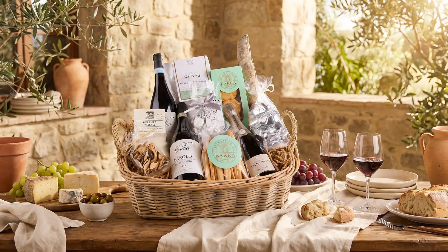 Handverlesener Geschenkkorb zur Hochzeit - Vicolo