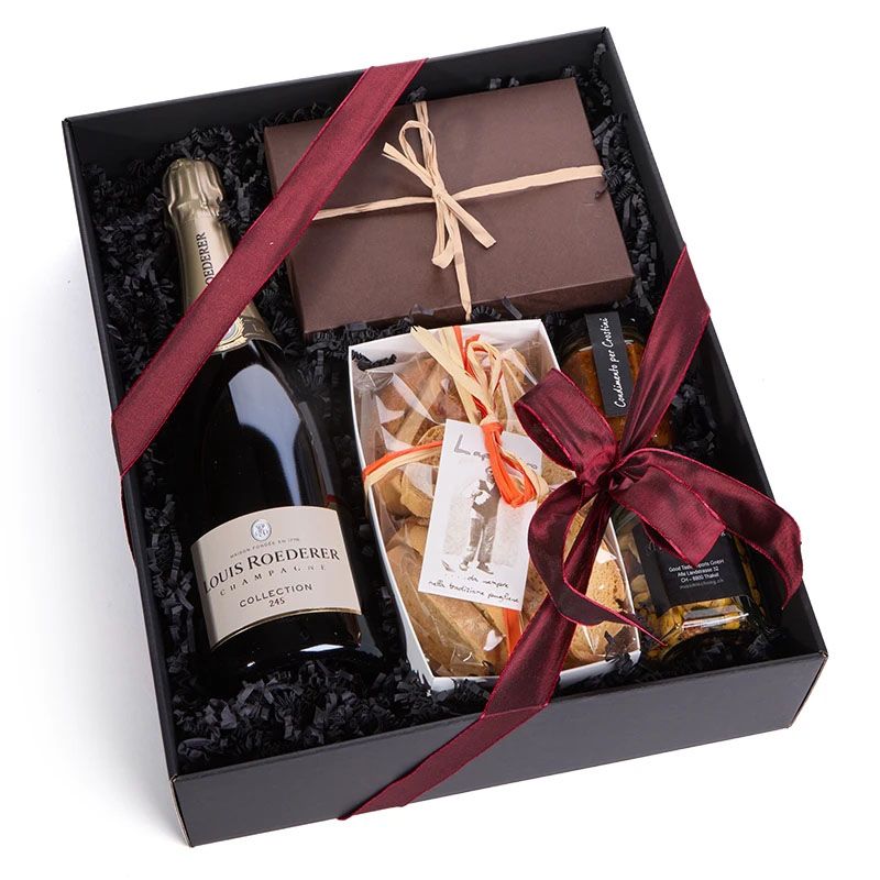Geschenkbox - Champagner und Pralinen