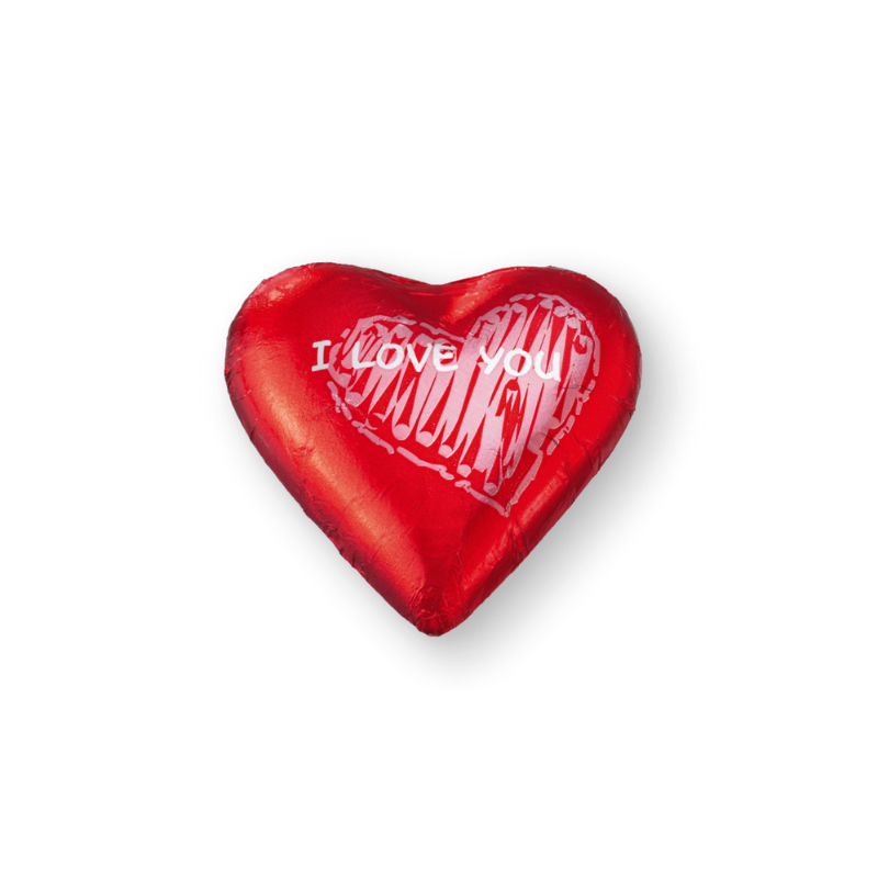Schokoladen Herz &quot;I LOVE YOU&quot;
