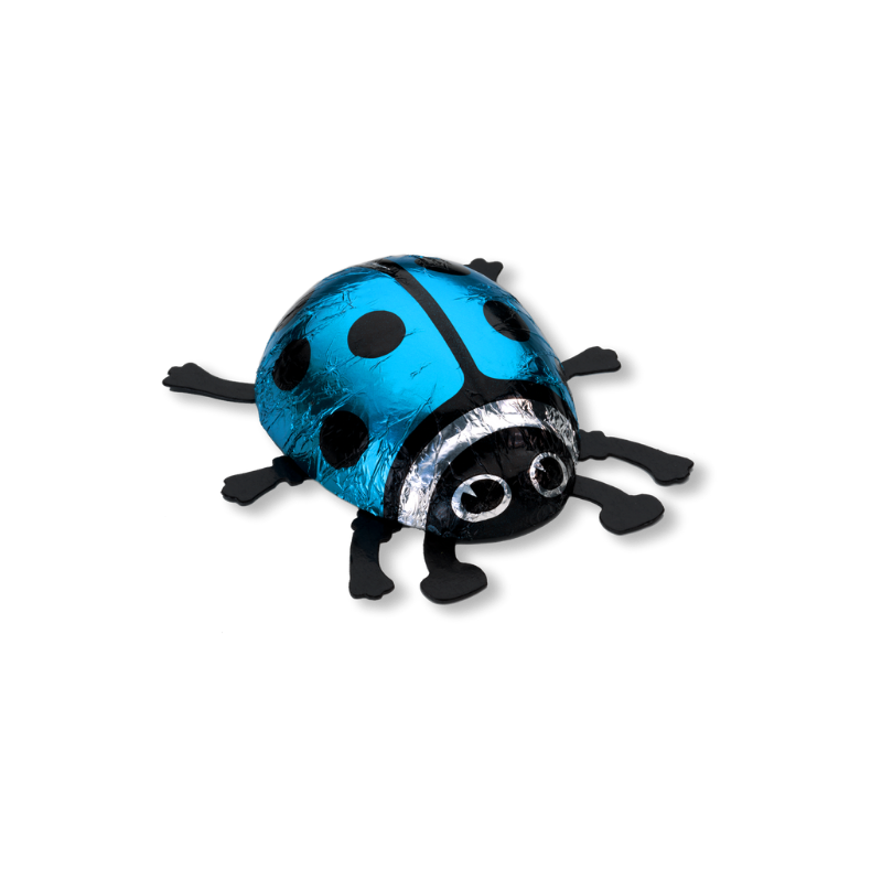 Schokoladen Glückskäfer blau