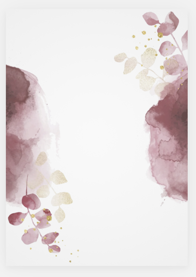 A4 Blatt Vorlage für Grusstext Burgunderrot