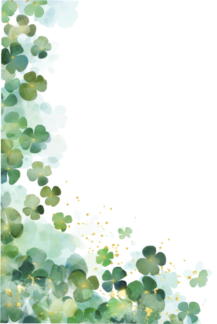 A4 Blatt Vorlage für Grusstext Kleeblatt