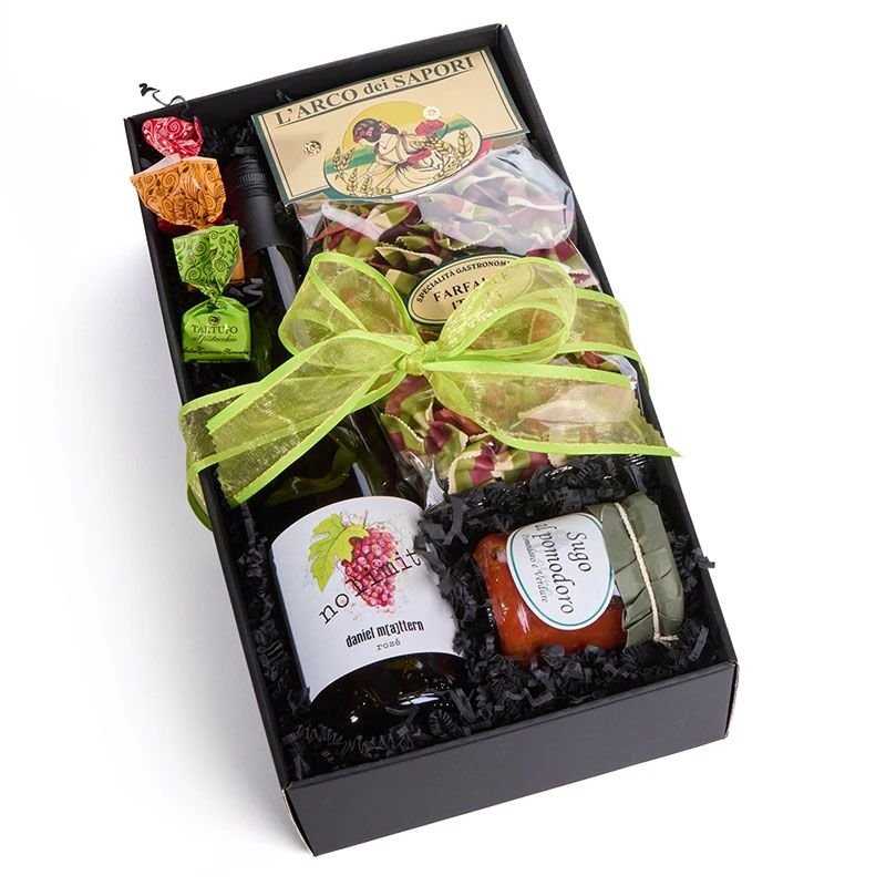 Alkoholfreie Genussbox mit Pasta &amp; Tartufi – Geschenkset mit Sugo &amp; Tartufi - Geschenkkorb - Vicolo