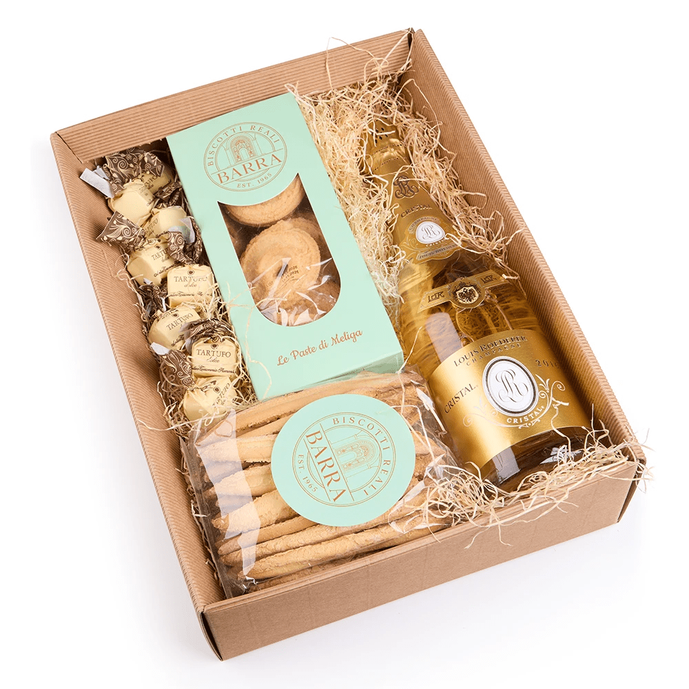 Exklusive Champagner Geschenkbox Gold Edition - Geschenkkorb - Vicolo