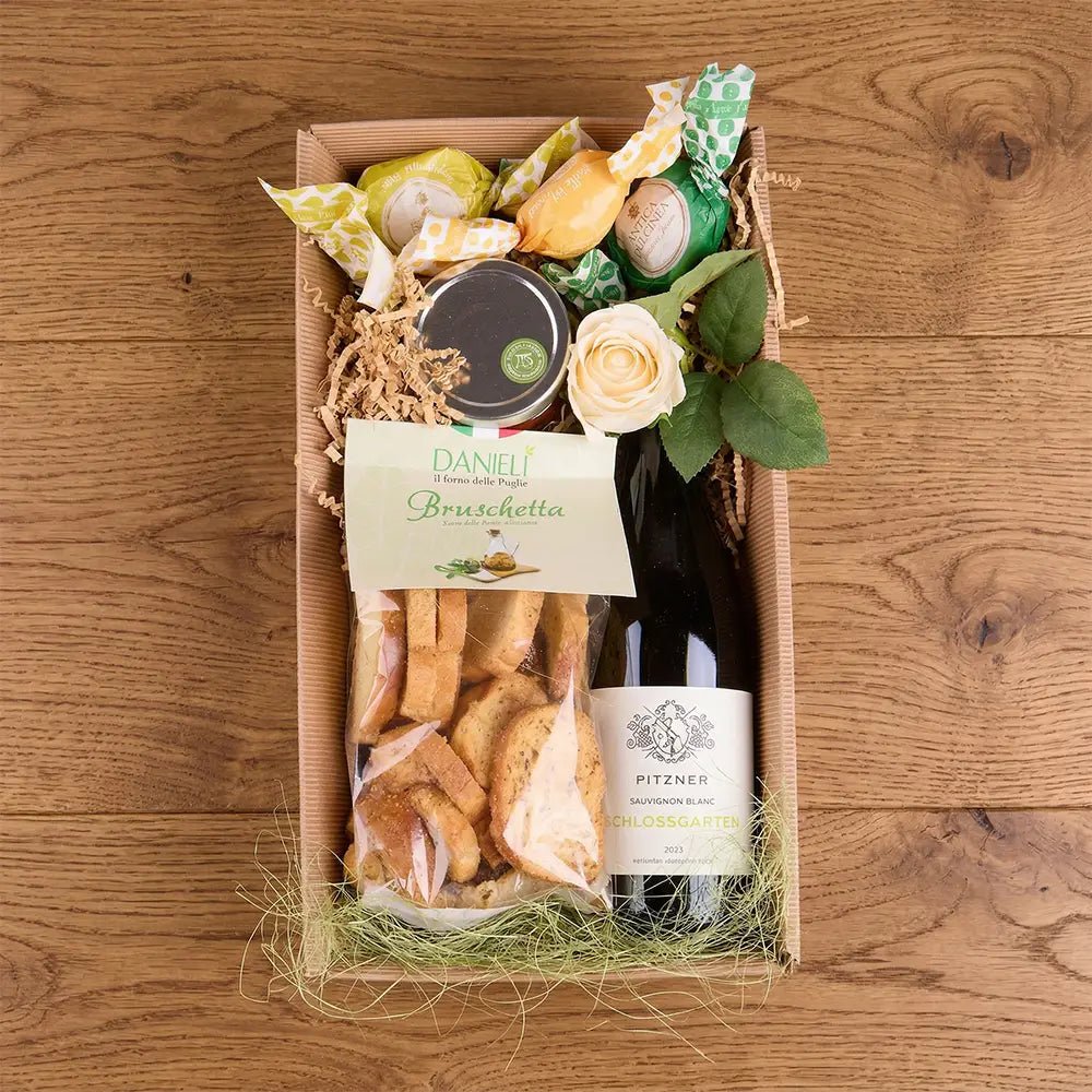 Geschenkbox - Sauvignon Blanc Apéro - Geschenkkorb - Vicolo