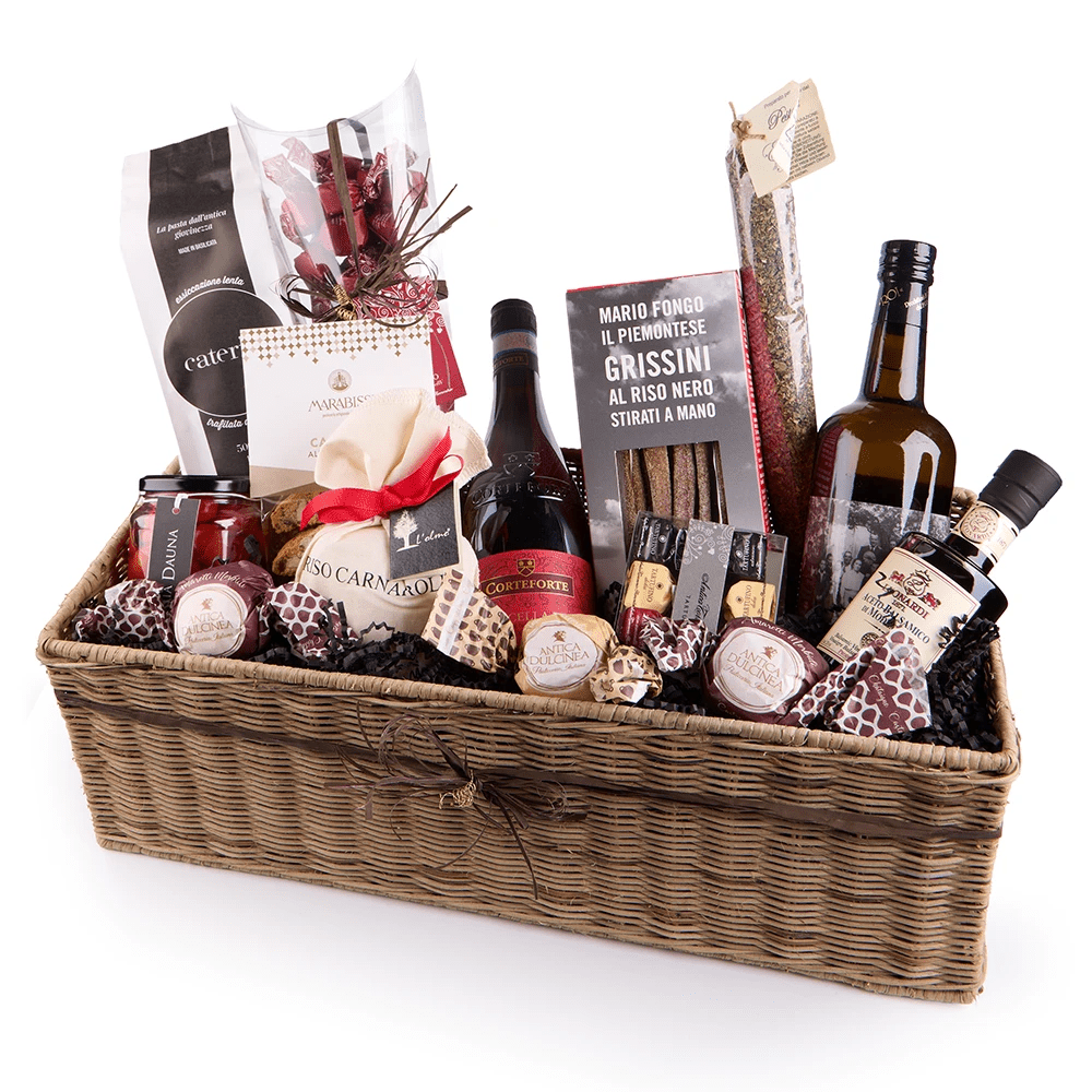 Geschenkkorb Bella Italia – Italienischer Genusskorb mit Wein - Geschenkkorb - Vicolo