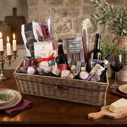 Geschenkkorb Bella Italia – Italienischer Genusskorb mit Wein - Geschenkkorb - Vicolo