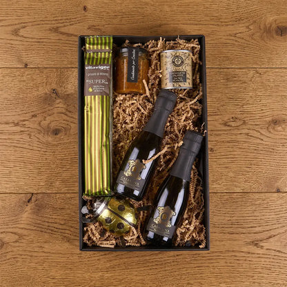 Geburtstags Geschenkset mit Glückskäfer – Prosecco, Schokolade &amp; Feinkost Box