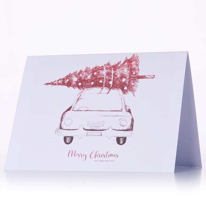 Grusskarte: Auto mit Weihnachtsbaum - Grusskarte > Weihnachten - Vicolo