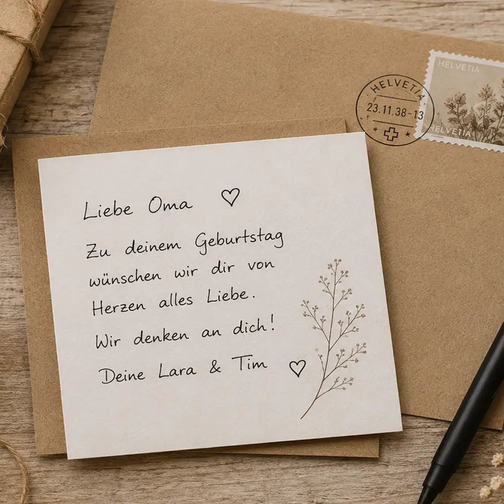 Handgeschriebene Grusskarte - Vicolo