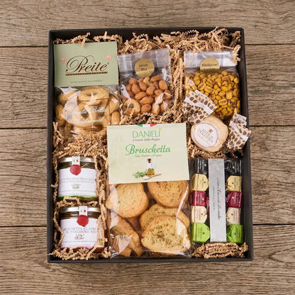 Home Office Snackbox mit Feinkost &amp; italienischen Delikatessen - Geschenkkorb - Vicolo