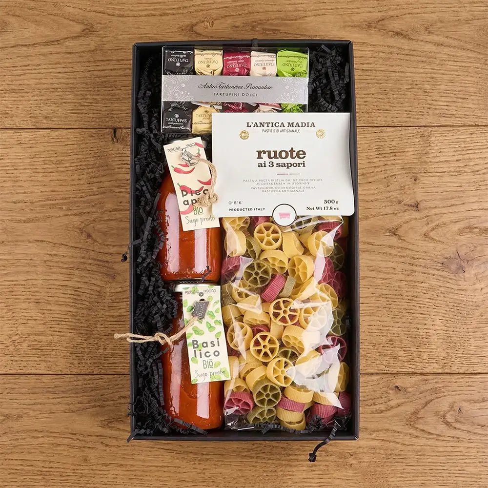 Italienische Pasta Geschenkbox – La Dolce Vita Genuss - Geschenkkorb - Vicolo