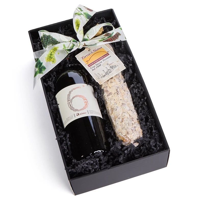 Italienische Wein Geschenkbox mit Rotwein aus Apulien - Geschenkkorb - Vicolo