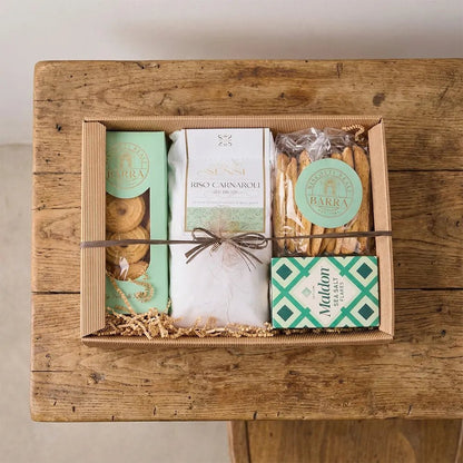 Mediterrane Genussbox – Risotto &amp; Feinkost Geschenk - Geschenkkorb - Vicolo