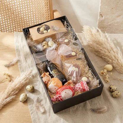 Ostergeschenk mit Prosecco – Süße Feinkost Geschenkbox - Geschenkkorb - Vicolo