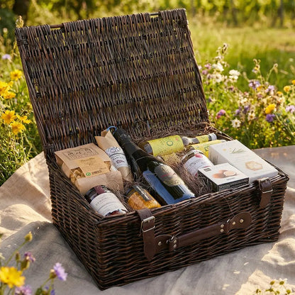 Picknickkorb mit Weinauswahl - Geschenkkorb - Vicolo