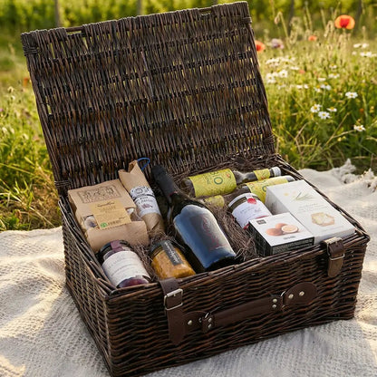 Picknickkorb mit Weinauswahl - Geschenkkorb - Vicolo