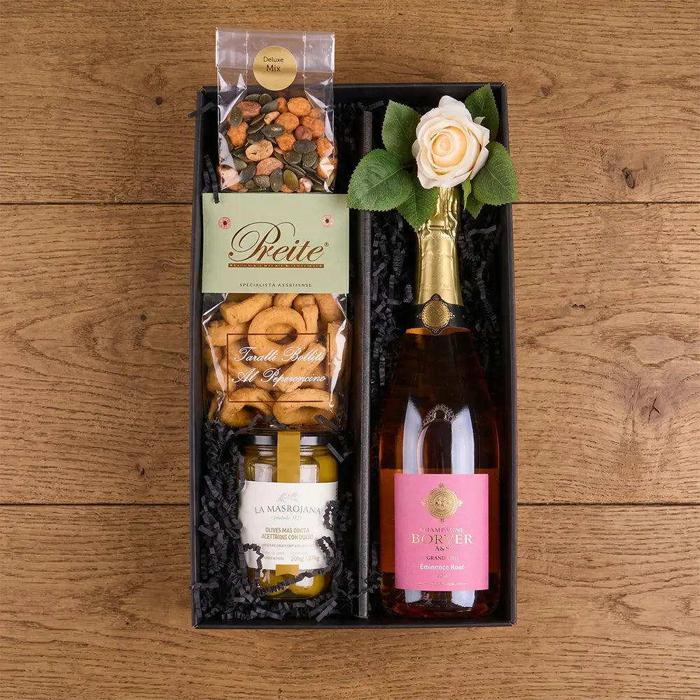 Geschenkkorb - Rosé Champagner