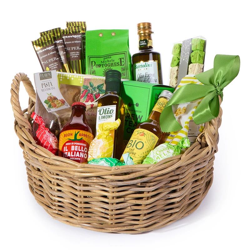 Premium Geschenkkorb mit italienischen Spezialitäten und Delikatessen als Geschenk