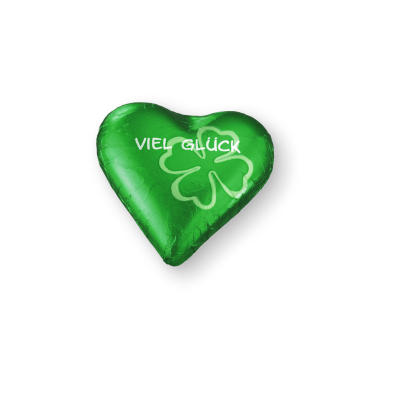 Schokoladen Herz "viel Glück" - Schokolade > Schokoladen Herzen - Vicolo