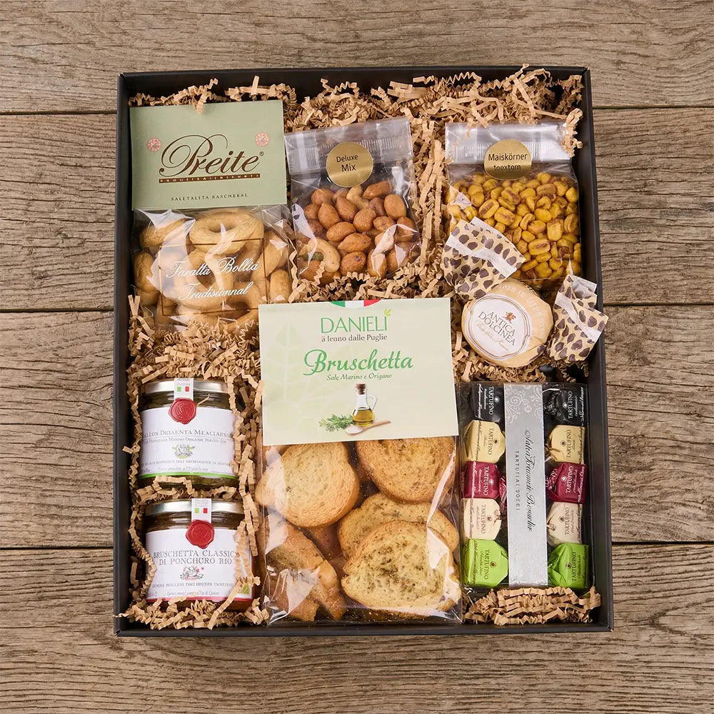 Home Office Snackbox mit Feinkost &amp; italienischen Delikatessen