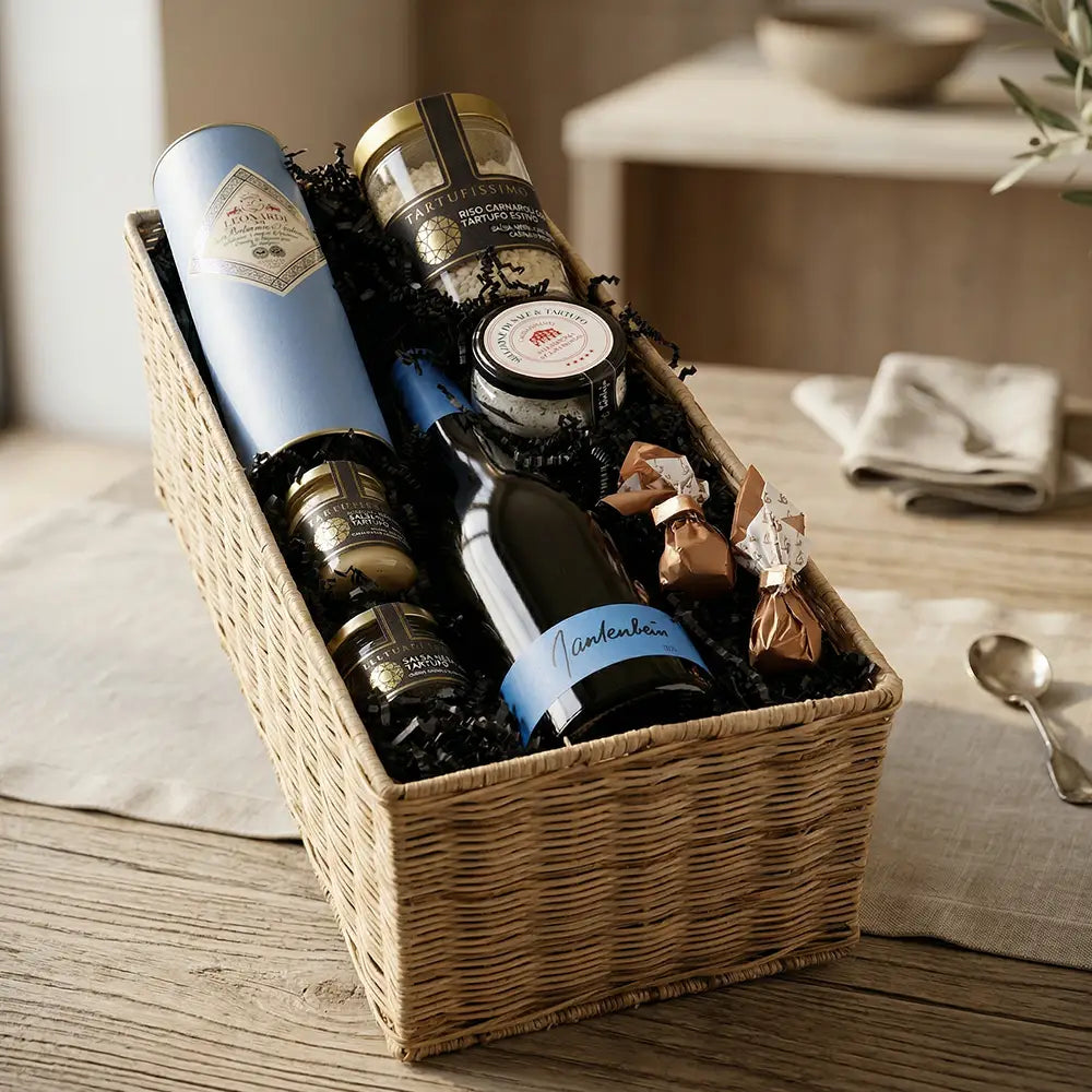 Premium Weingeschenk mit Gantenbein – Trüffel &amp; Feinkost Geschenkset
