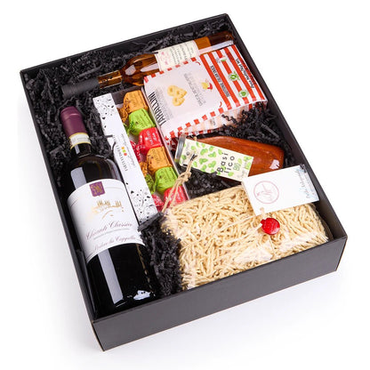 Weingeschenk - Toscana mit Pasta - Geschenkkorb - Vicolo